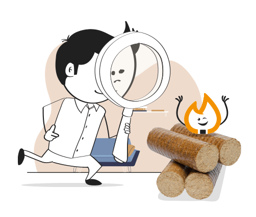 Illustration : observer une bûche compressée