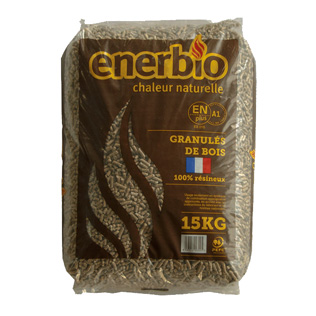 Granulés de bois ENERBIO - 2 palettes - 132 sacs 1980 kg