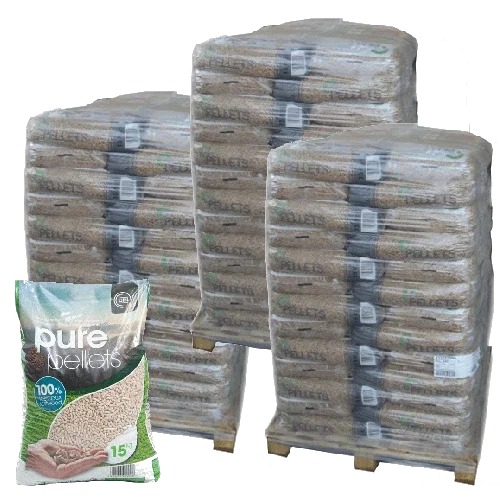 Granulés de Bois Premium Pure Pellet - 3 palettes - 195 sacs 2925 kg