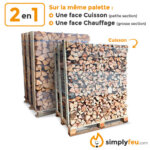 Bois de cuisson et chauffage - pizza et pain - Hêtre étuvé 50cm - 2 stères sur palette : photo 1